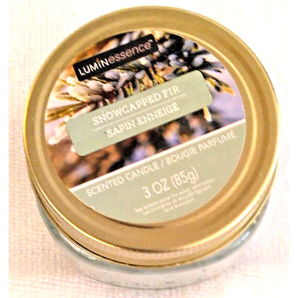 Luminessence Snowcapped Fir Scented Mason Jar Candle 3 Oz New! - Picture 2 of 3